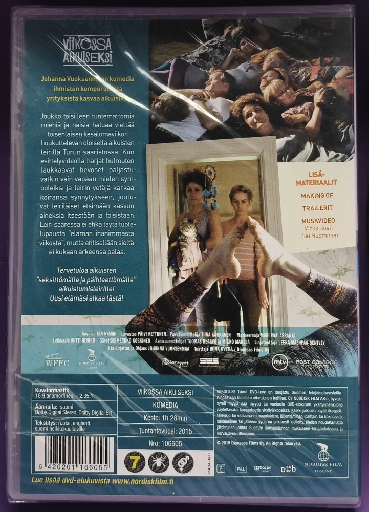 UUSI (DVD)  Johanna Vuoksenmaa: Viikossa Aikuiseksi (2015)