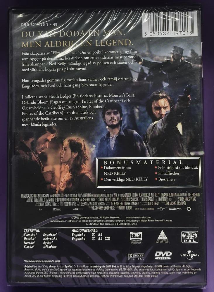UUSI (DVD) Heath Ledger, Orlando Bloom: Ned Kelly (2003)