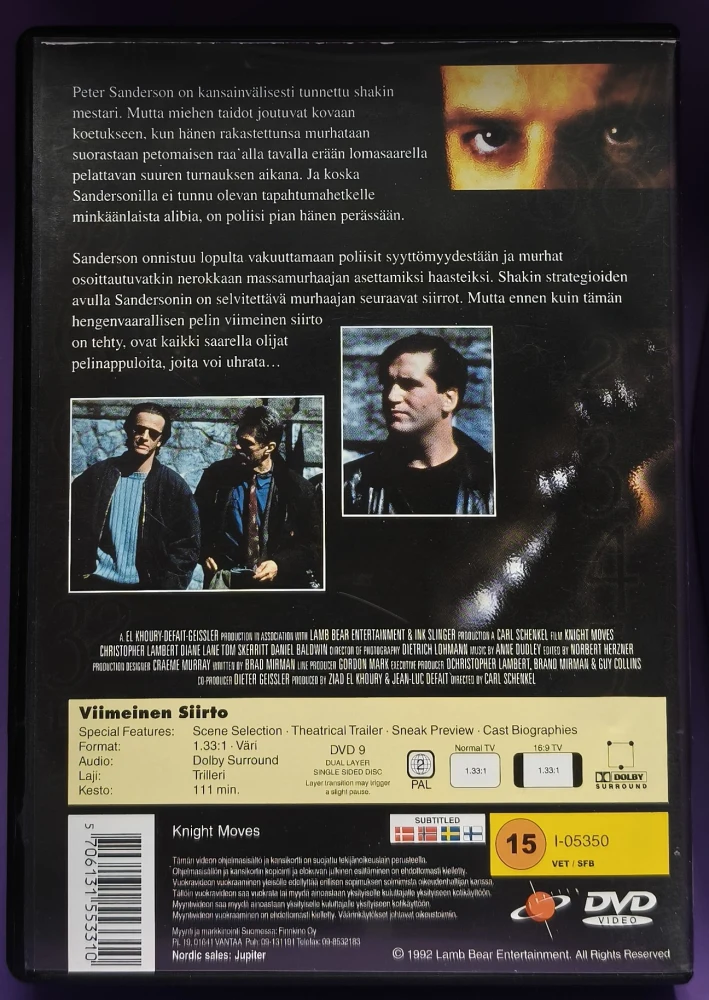 DVD) Christopher Lambert: Viimeinen siirto (1992) JUPITER