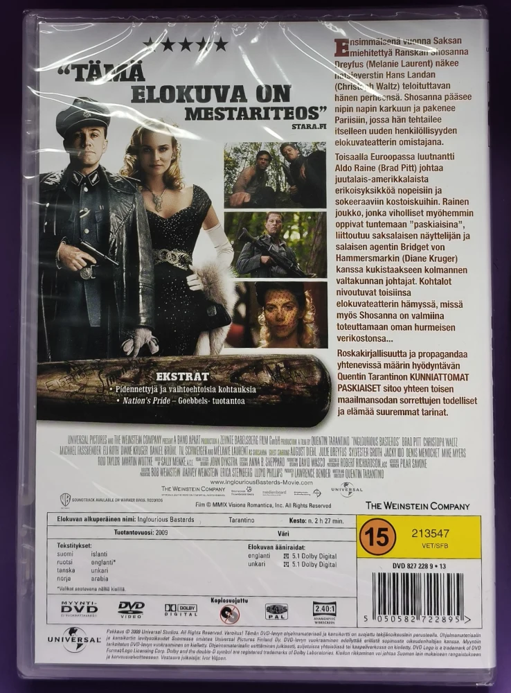 UUSI (DVD) Kunniattomat paskiaiset (2009) SUOMIKANNET