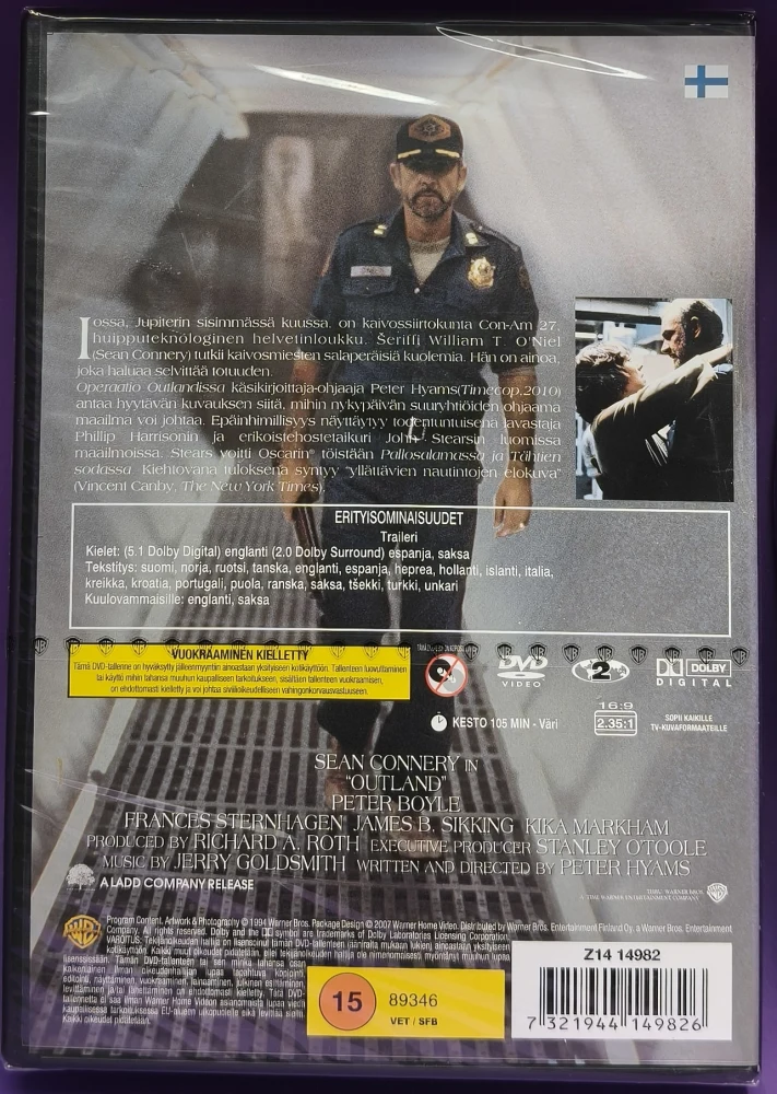 UUSI (DVD) Sean Connery: Operaatio Outland (1981) SUOMIKANNET