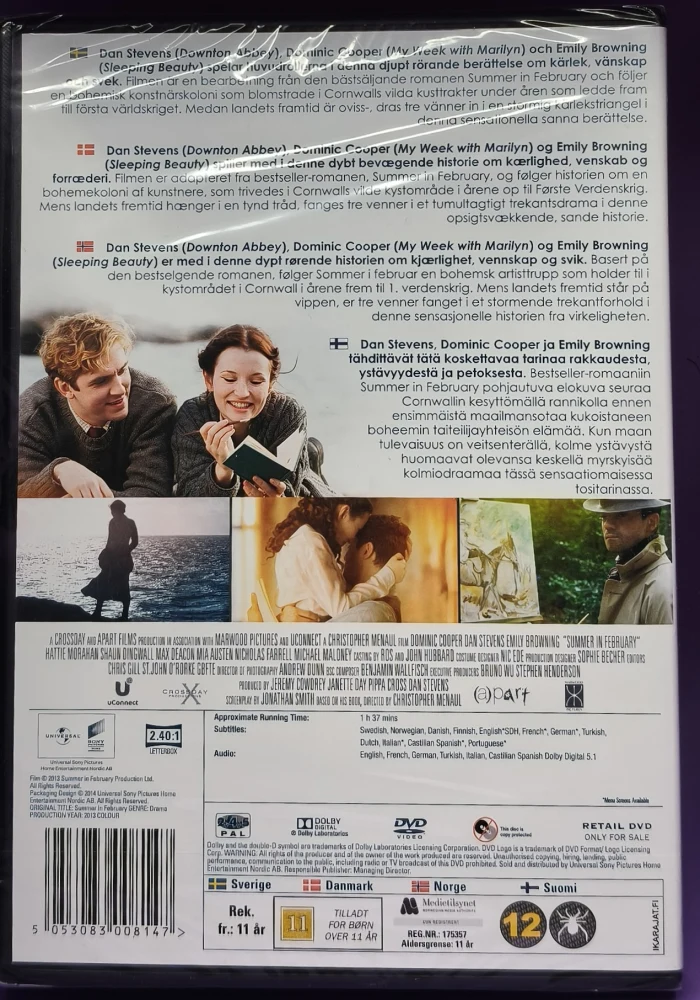 UUSI (DVD) Dominic Cooper: Summer in February (2013)