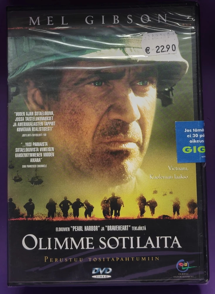 UUSI (DVD) Mel Gibson: Olimme sotilaita (2001) EGMONT