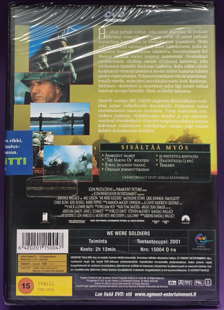 UUSI (DVD) Mel Gibson: Olimme sotilaita (2001) EGMONT