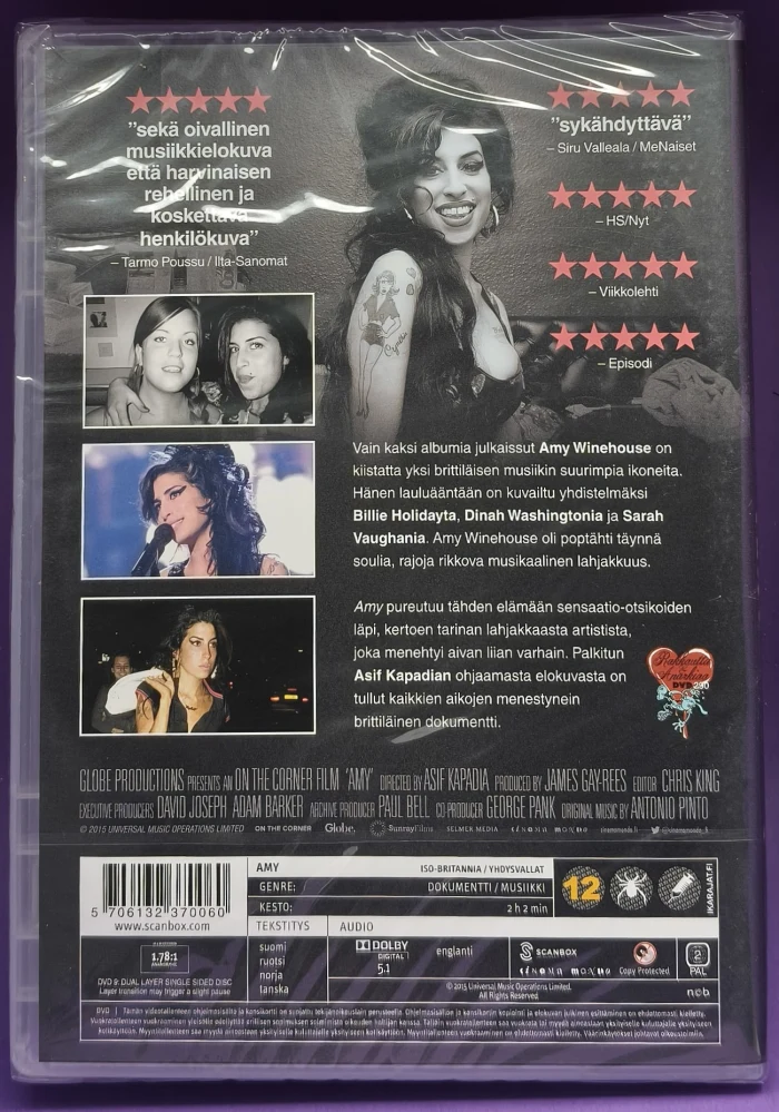 UUSI! DVD) AMY (2015) Amy Winehouse