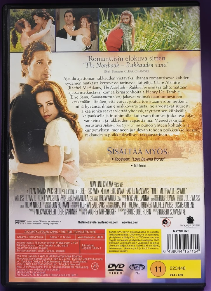DVD) Rachel McAdams: Aikamatkustajan vaimo (2009)