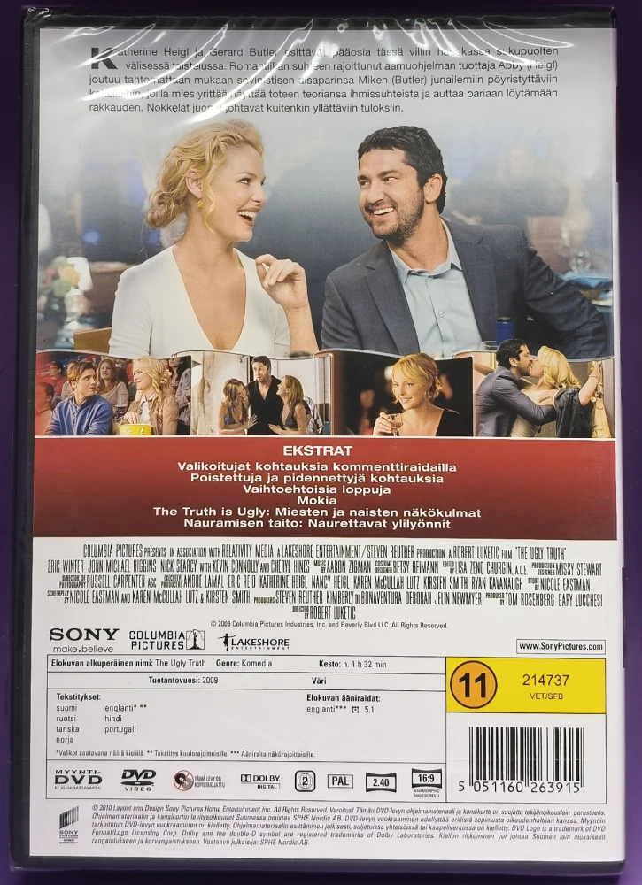UUSI (DVD)  Gerard Butler: The Ugly Truth (2009)