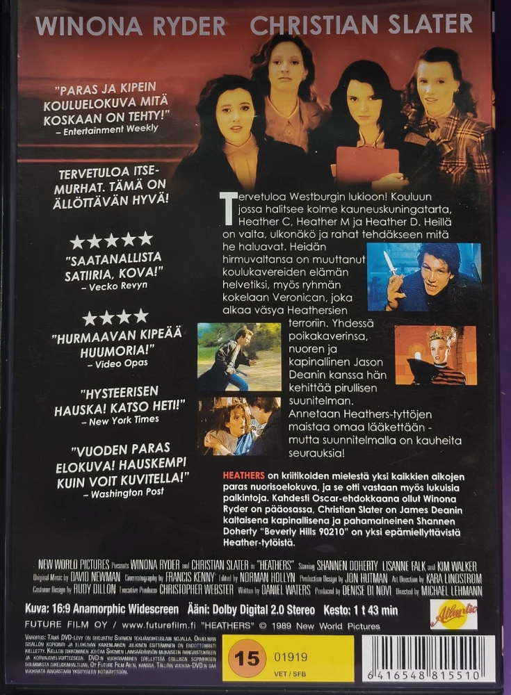 DVD) Winona Ryder: Heathers (1988) SUOMIKANNET