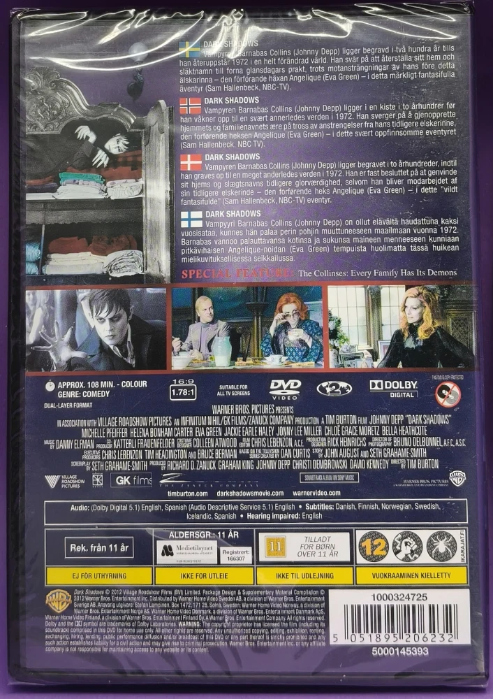 UUSI (DVD) Johnny Depp: Dark Shadows (2012)