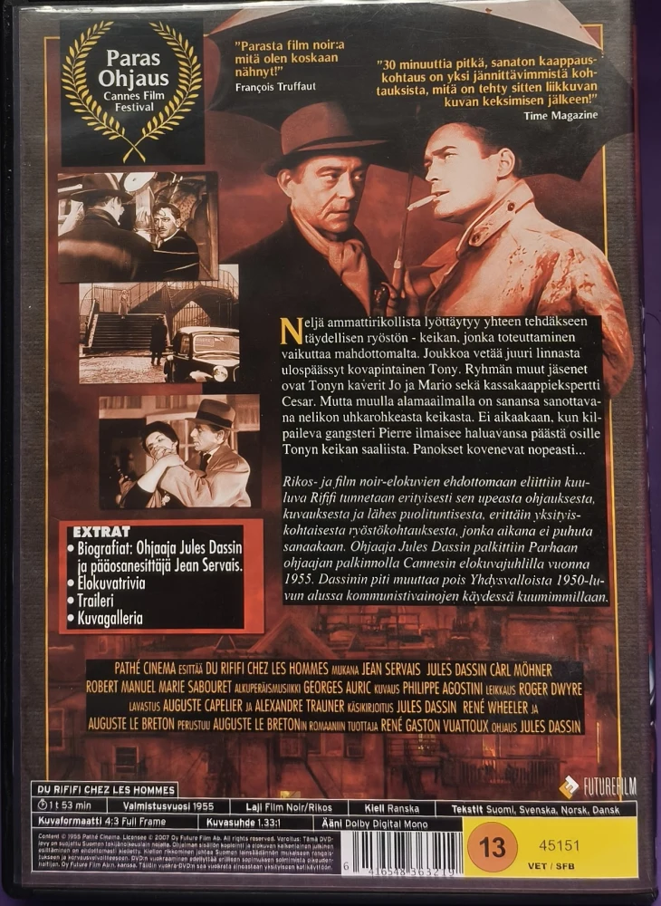 DVD) Jules Dassin: Rififi (1955) SUOMIKANNET