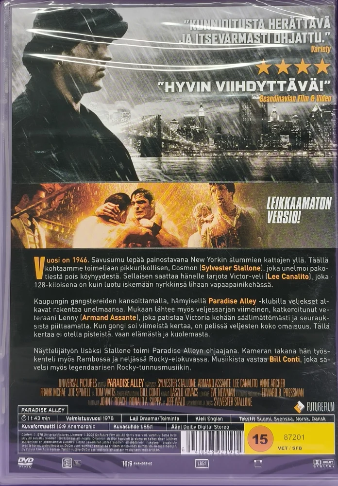 UUSI (DVD) Sylvester Stallone: Paradise Alley (1978) SUOMIKANNET