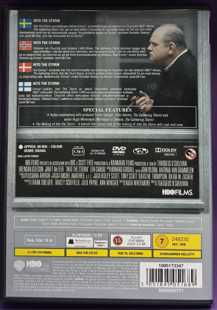 DVD) Brendan Gleeson: Into the Storm - Churchill At War (2009)
