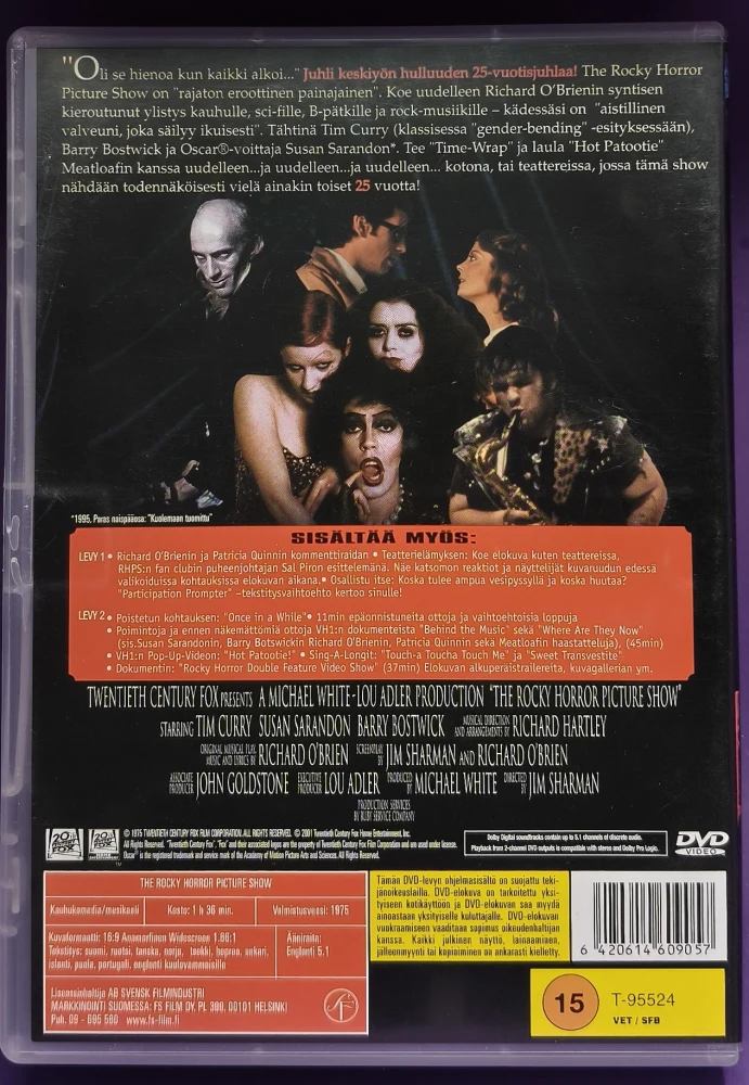2 DVD) The Rocky Horror Picture Show (1975) SUOMIKANNET