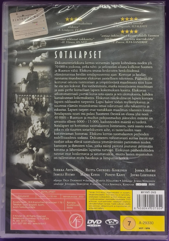 UUSI (DVD) SOTALAPSET (2003)