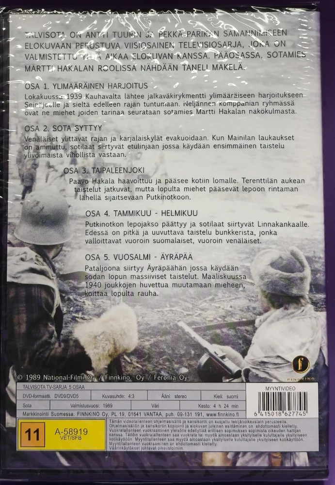 UUSI (2 DVD) Pekka Parikka: Talvisota - TV-SARJA (1989)