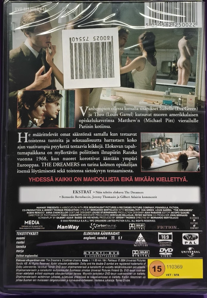 UUSI (DVD) Bernardo Bertolucci: The Dreamers (2003) SUOMIKANNET