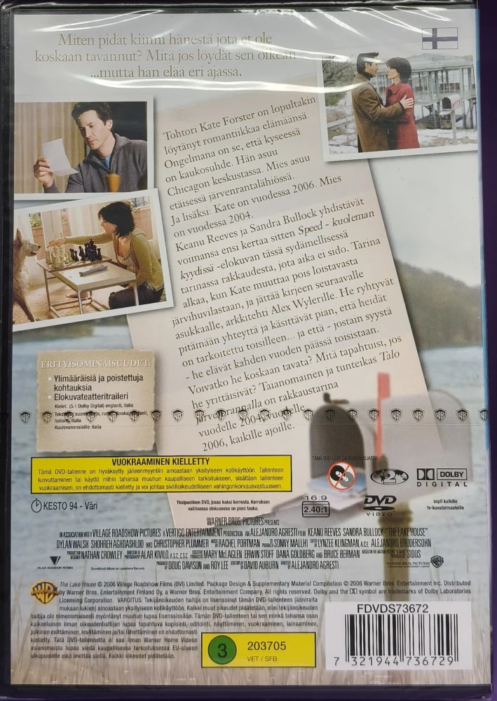 UUSI (DVD) Sandra Bullock, Keanu Reeves: Talo järven rannalla (2006)