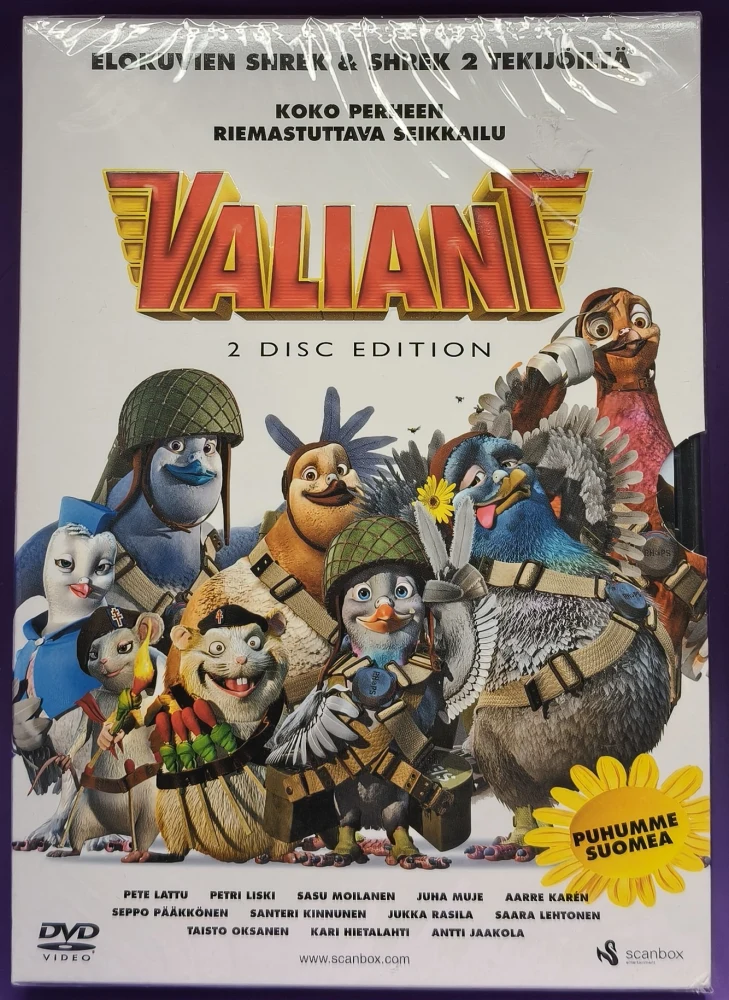 UUSI (2 DVD) VALIANT (2005) PUHUMME SUOMEA