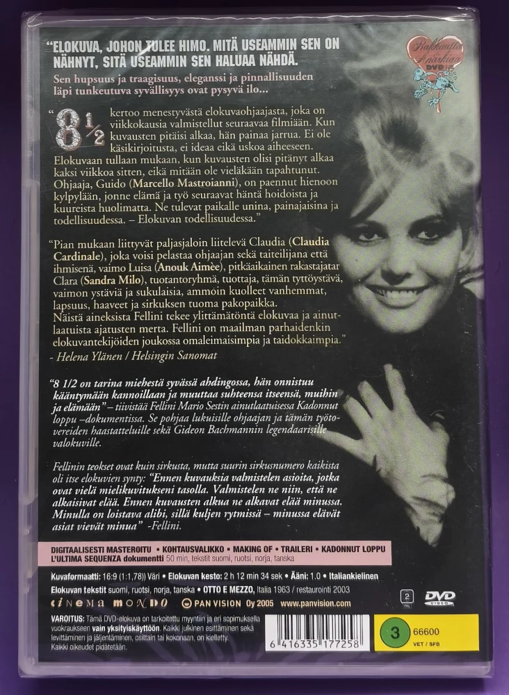 UUSI (DVD) Federico Fellini: 8 ½ (1963)