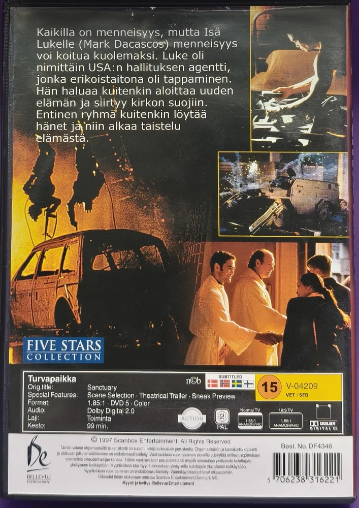 DVD) Mark Dacascos: Turvapaikka - Sanctuary (1997)
