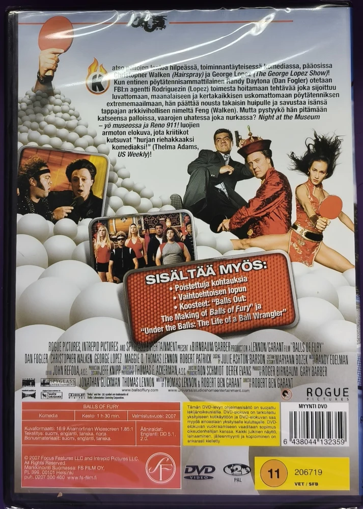 UUSI (DVD)  Christopher Walken: Balls of Fury (2007) SUOMIKANNET