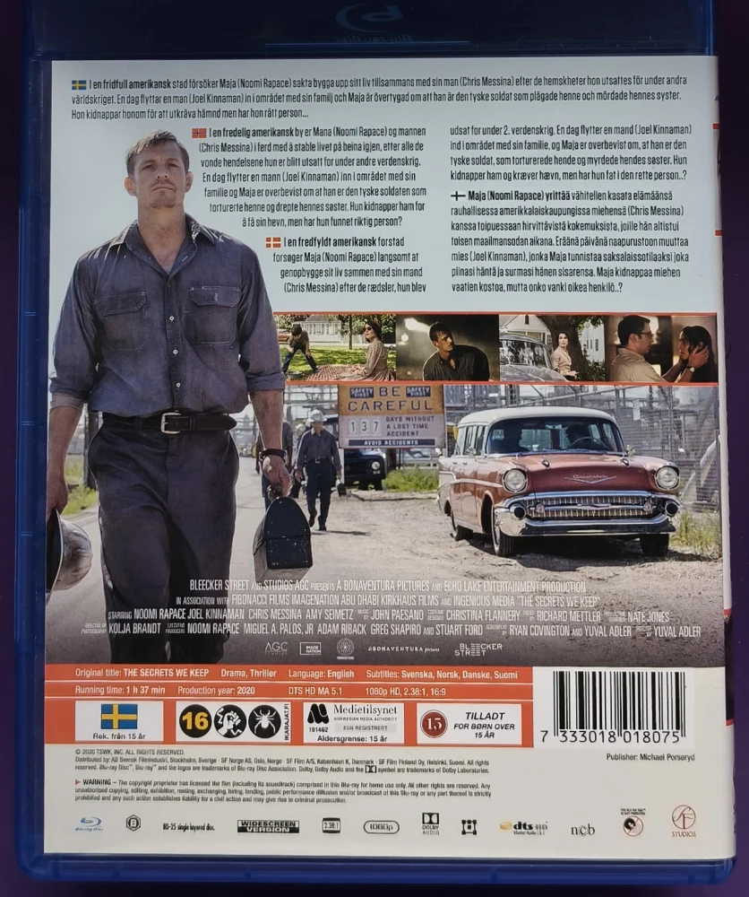 BLU-RAY) Noomi Rapace: The Secrets We Keep (2020)