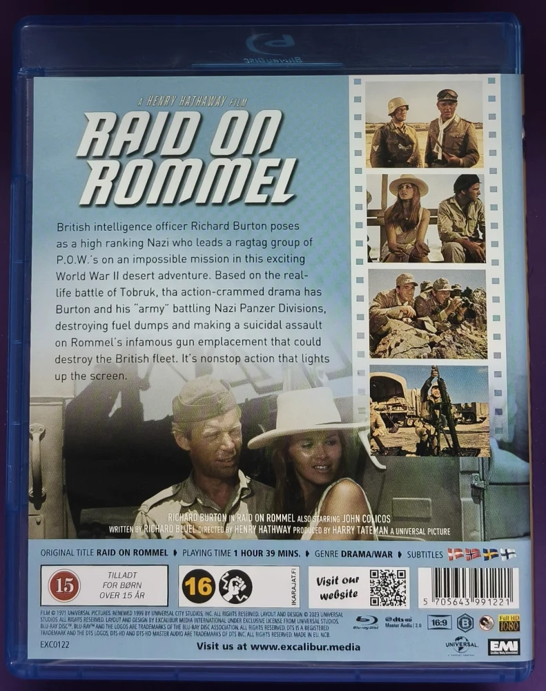 BLU-RAY) Richard Burton: Raid on Rommel - Yllätysisku (1971)