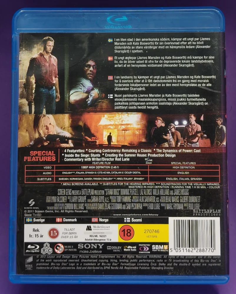 BLU-RAY) Straw Dogs - Olkikoirat (2011)