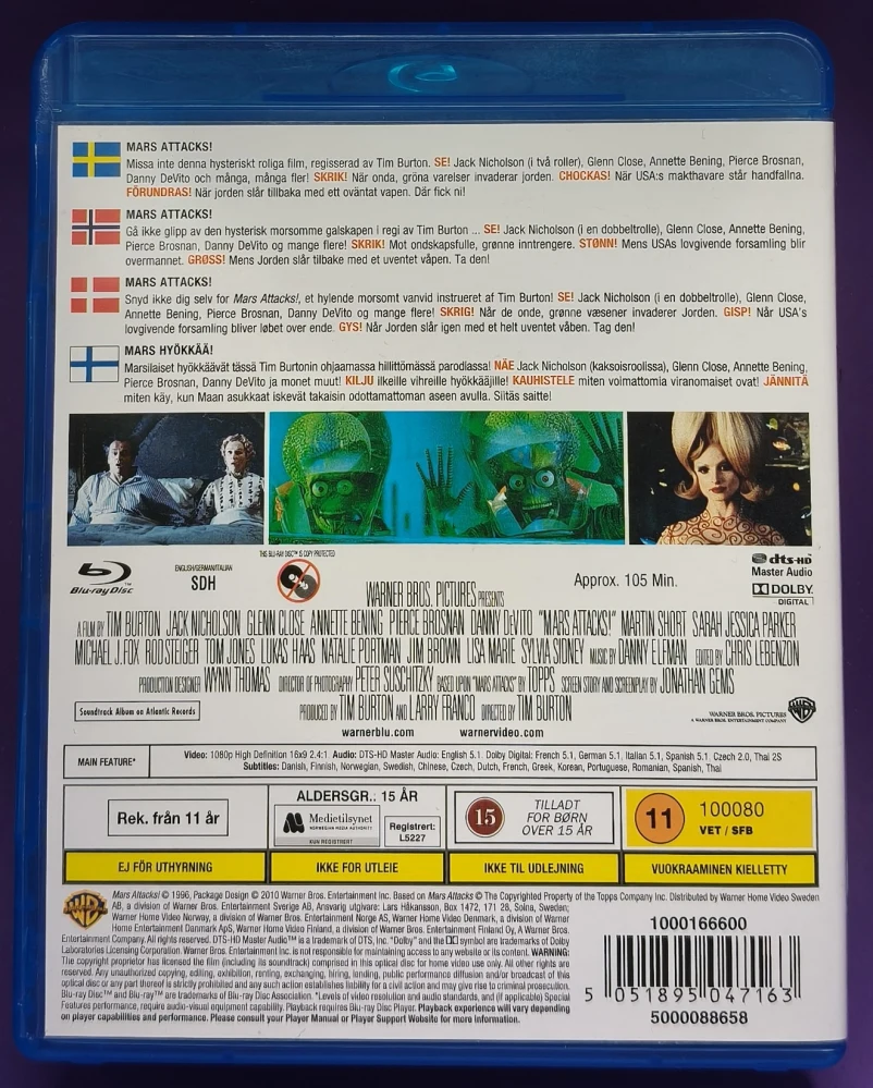 BLU-RAY) Tim Burton: Mars Attacks! -Mars hyökkää! (1996)