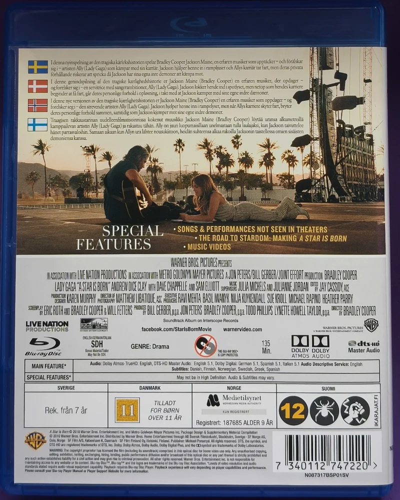BLU-RAY) Bradley Cooper, Lady Gaga: A Star is Born (2018)