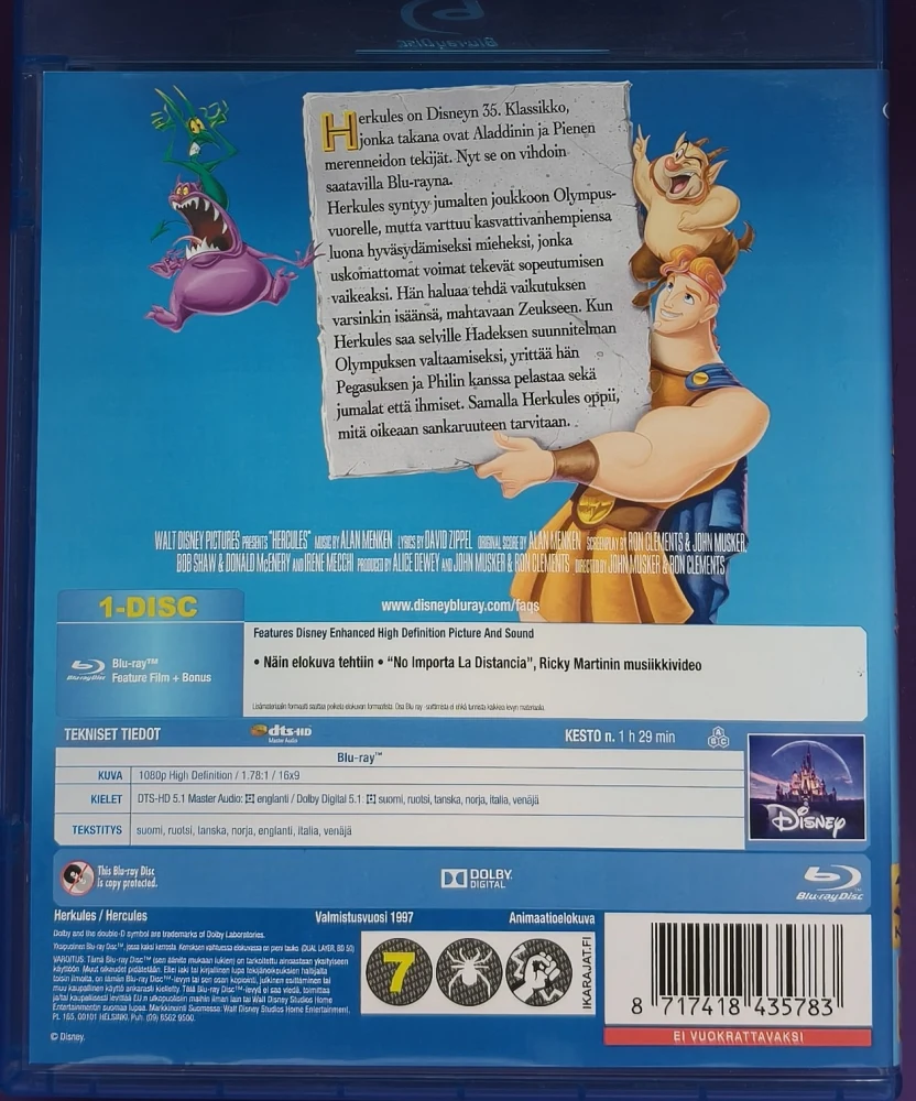 BLU-RAY) Walt Disney Klassikko 35. - Herkules (1997) SUOMIKANNET