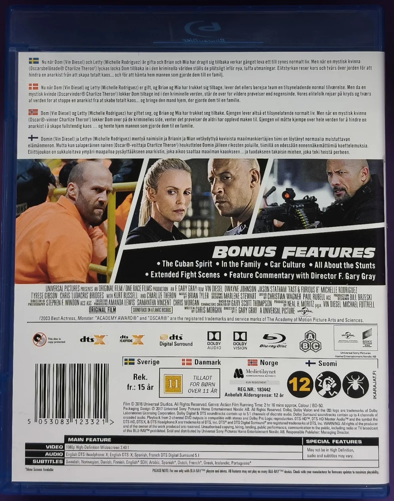 BLU-RAY) Fast and Furious 8 (2017)