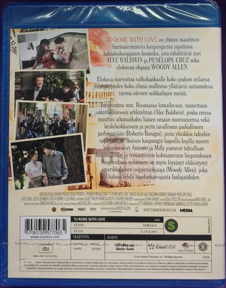 UUSI! BLU-RAY) To Rome with Love (2012) SUOMIKANNET