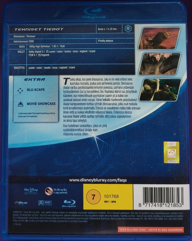 BLU-RAY) WALT DISNEY: Dinosaurus (2000) SUOMIKANNET