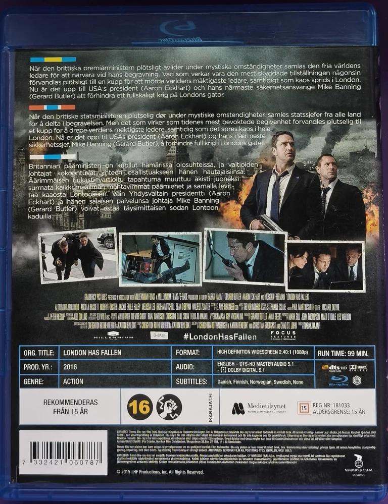 BLU-RAY) Gerard Butler, Morgan Freeman: London Has Fallen (2016)