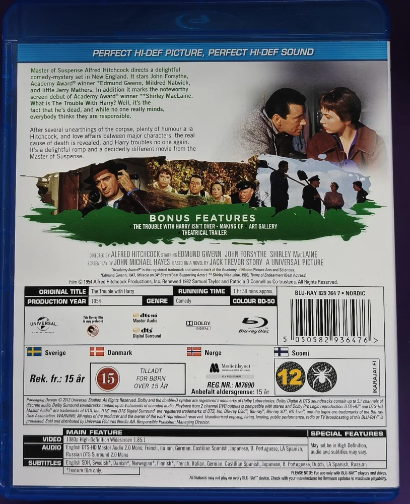 BLU-RAY) Mutta Kuka Murhasi Harryn - The Trouble With Harry (1955)