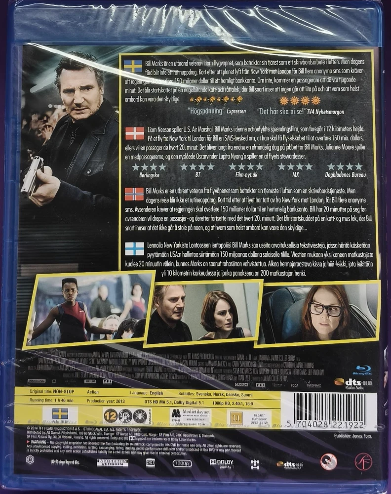 UUSI (BLU-RAY) Liam Neeson: NON-STOP (2014)