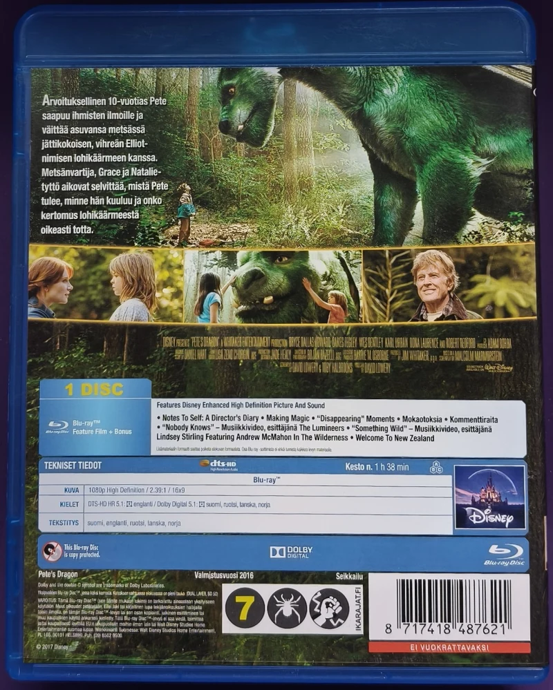 BLU-RAY) DISNEY: Pete ja lohikäärme Elliot (2016)