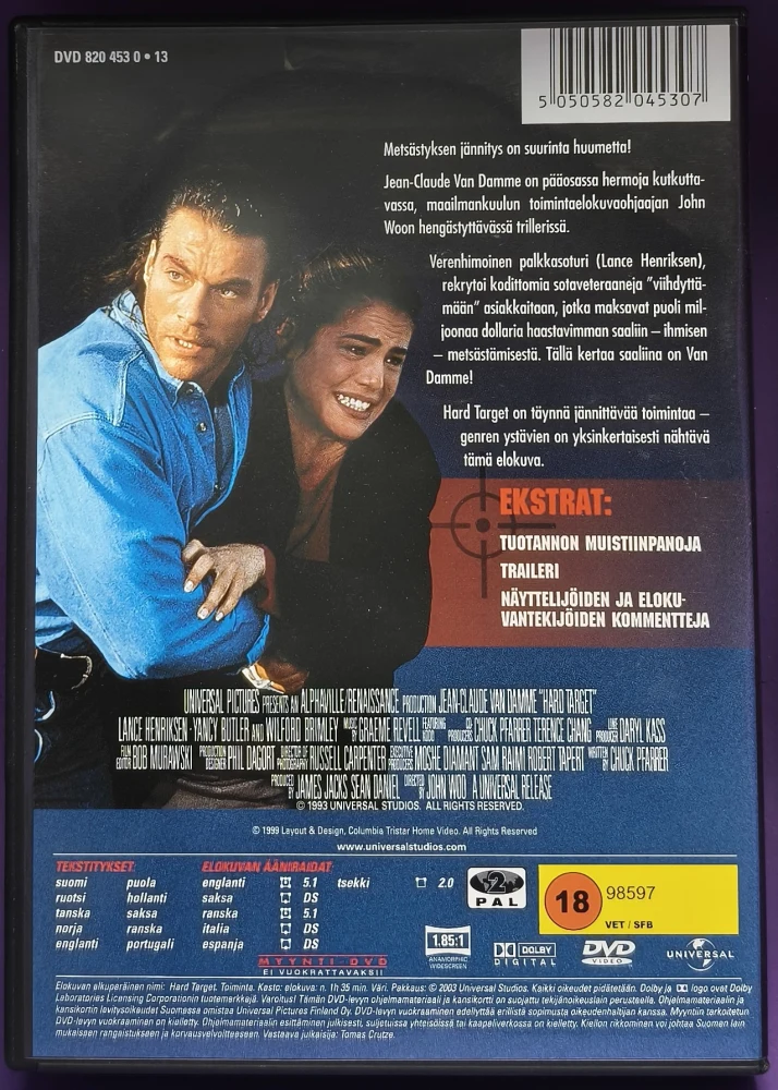 DVD) Jean-Claude Van Damme: Hard Target (1993)