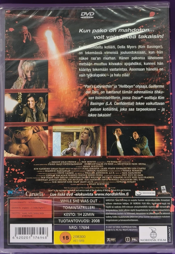 UUSI (DVD) Kim Basinger: While She Was Out (2008)