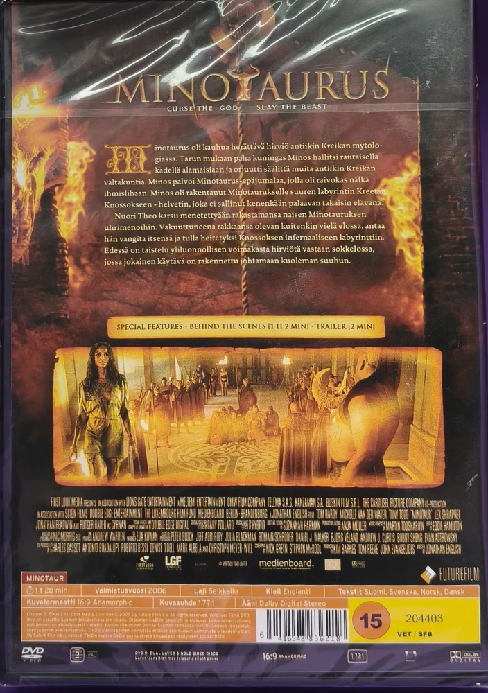 UUSI (DVD) Rutger Hauer: Minotaurus (2005)