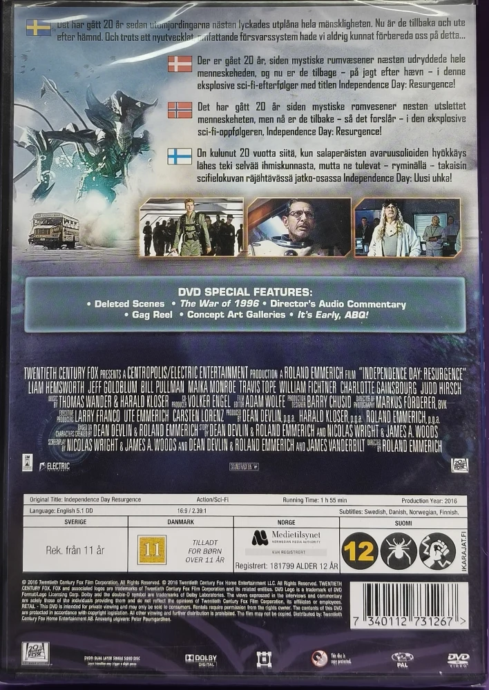 UUSI (DVD) Independence Day : Resurgence - Uusi Uhka (2016)