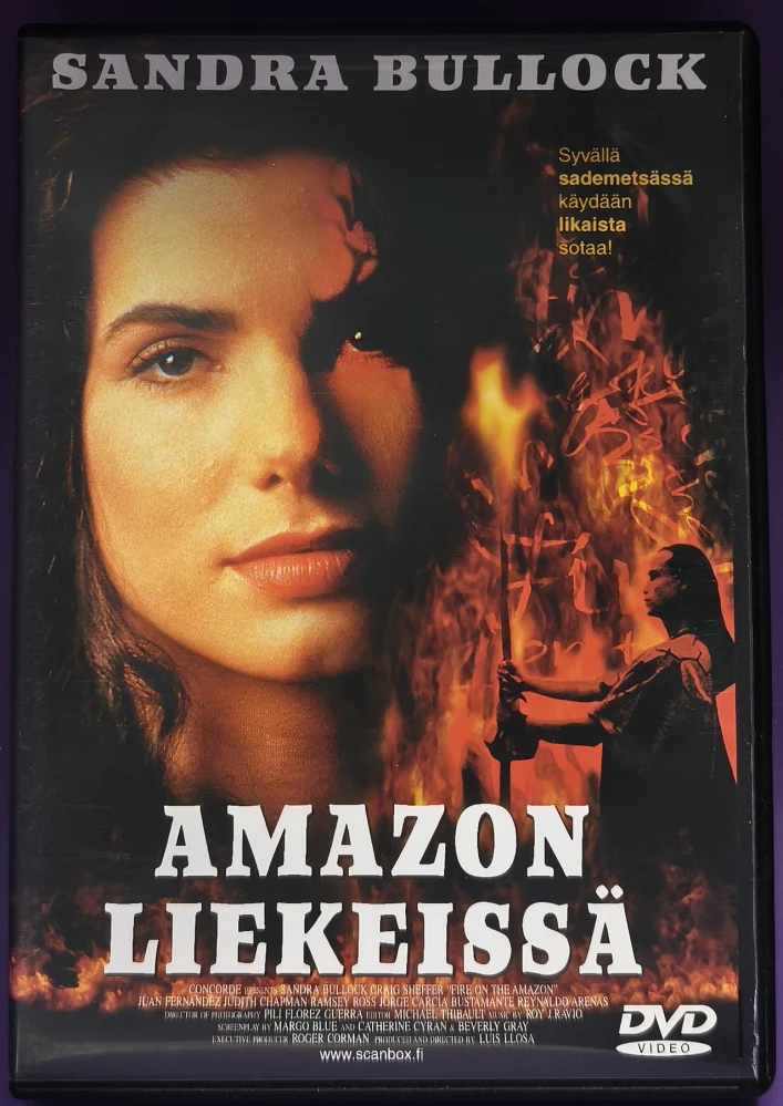 DVD) Sandra Bullock: Amazon liekeissä (1993) SUOMIKANNET