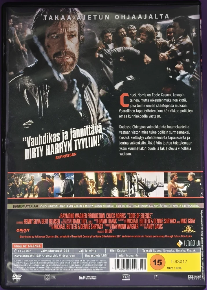 DVD) Chuck Norris: Vaikenemisen laki - Code of Silence (1985)