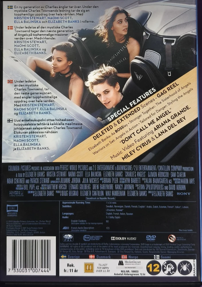 DVD) Kristen Stewart: Charlie's Angels (2019)