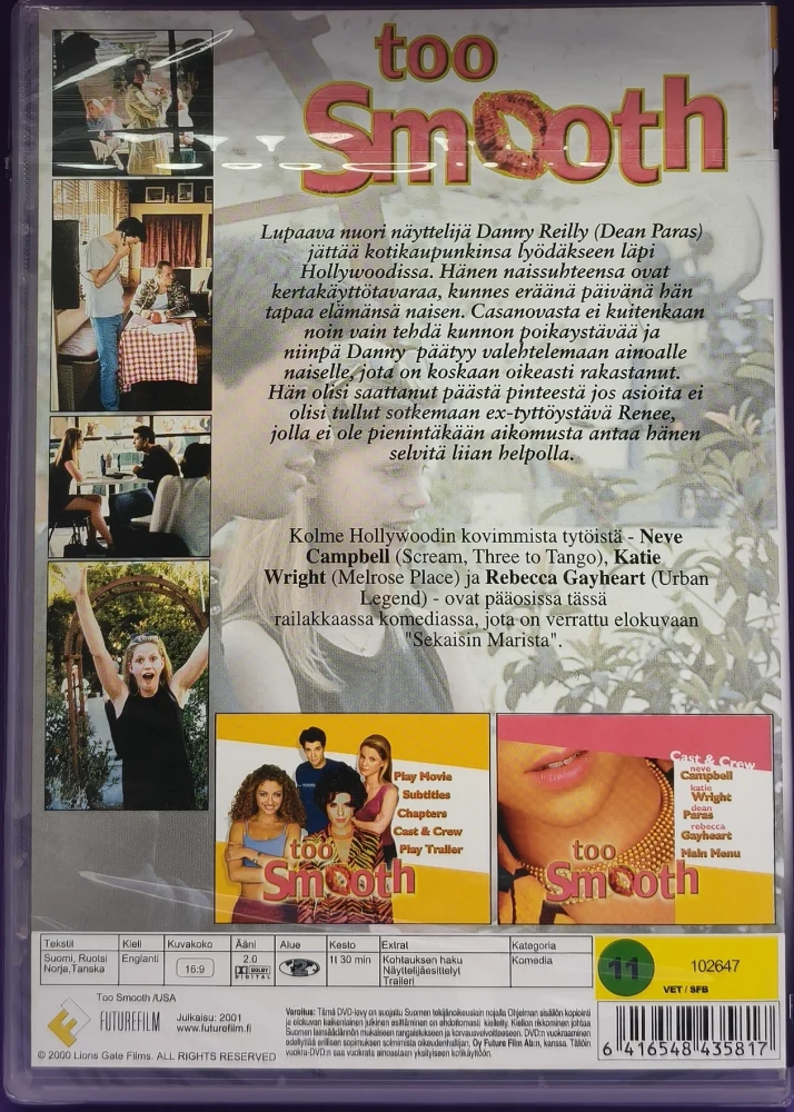 UUSI (DVD) Neve Campbell: Too Smooth - Casanovasta Poikaystäväksi (1998)