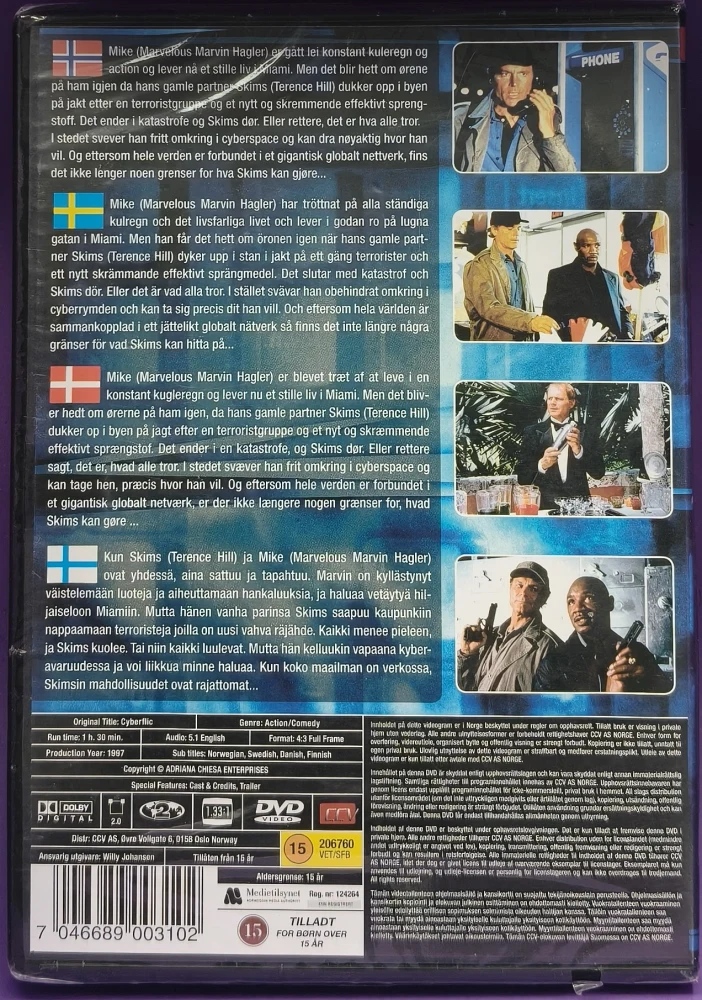 UUSI (DVD) Terence Hill: Virtual Weapon - Cyberflic (1997)