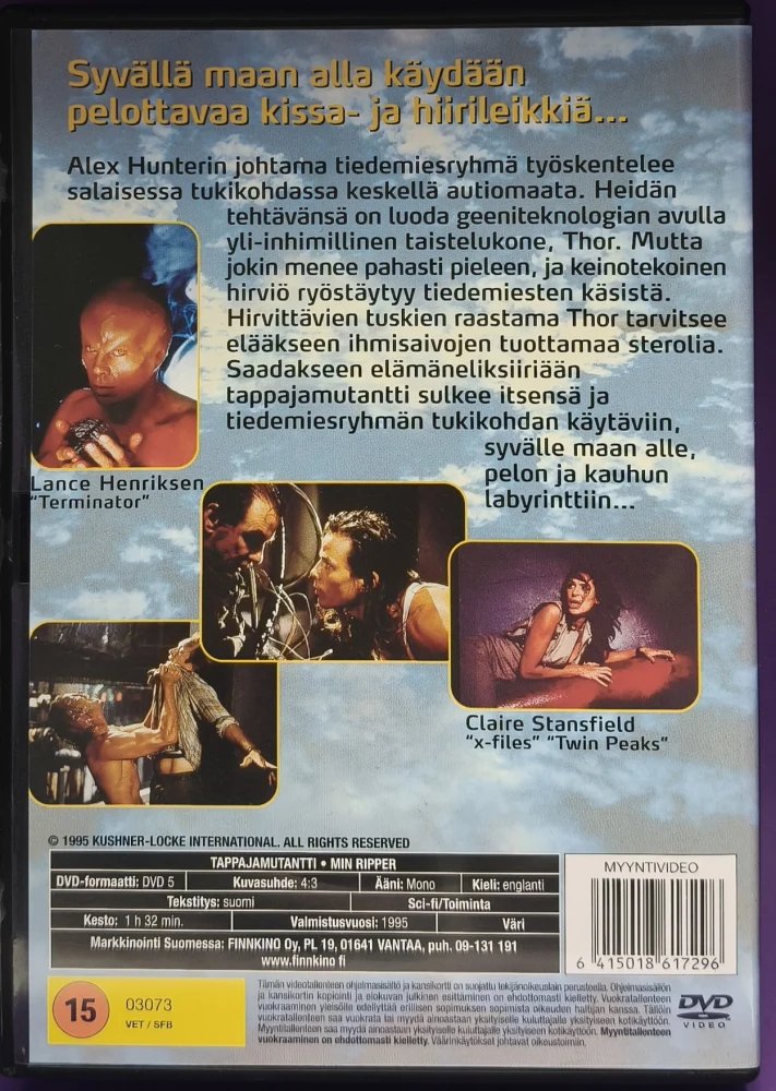 DVD) Lance Henriksen: Tappajamutantti (1995) SUOMIKANNET