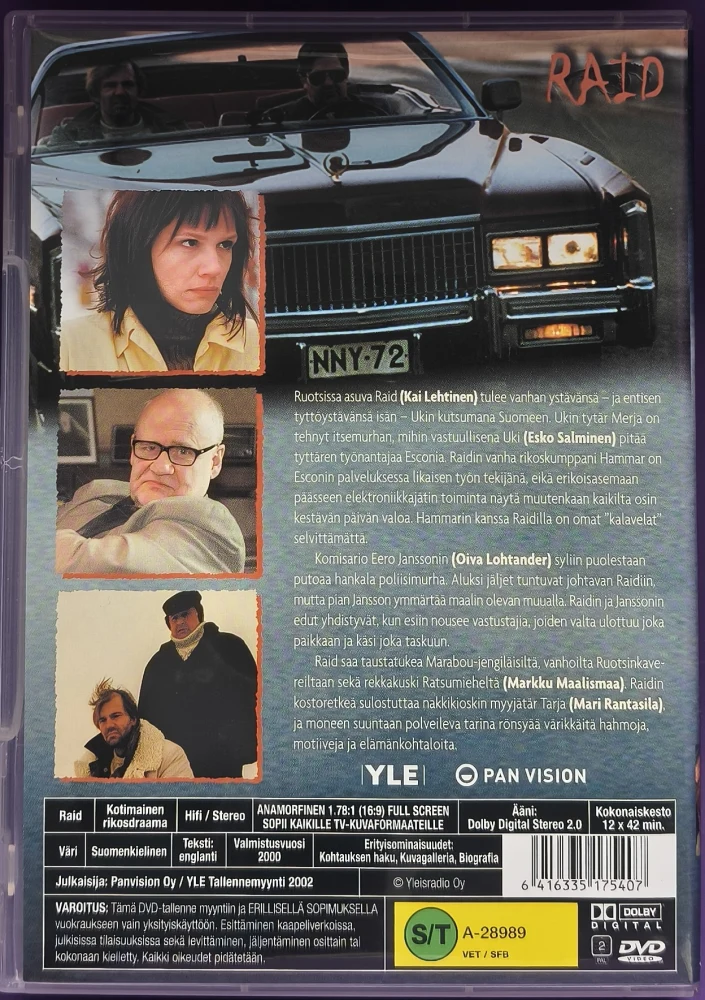 2 DVD) Kai Lehtinen: RAID (2000)  TV-SARJA