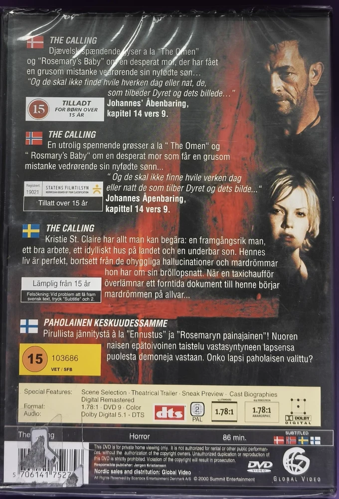 UUSI (DVD) The Calling - paholainen keskuudessamme (2000)